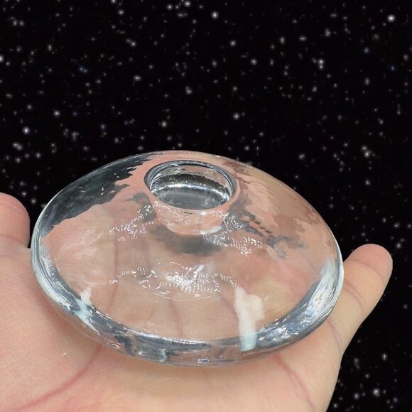 Clear Dome Glass Dimpled Round Candle Holders Made In Finland Glass Votive - Picture 10 of 15